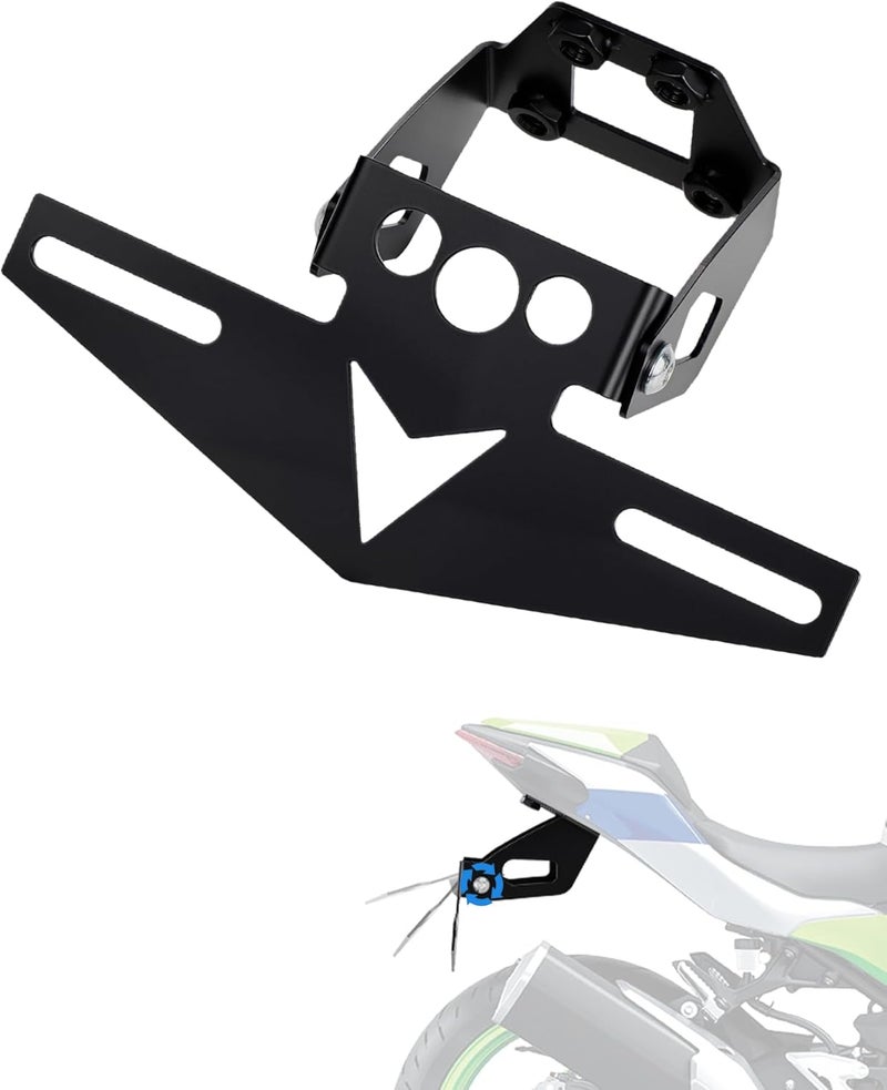 BAOUFF Fender Eliminator Kit for Ninja,Iron License Plate Frame Bracket Mount Holder Tail Tidy for Motorcycle Ninja 500 24-25/Ninja Z500 24/Ninja 400 Z400 18-23/Ninja 250 18-25 - Image 1
